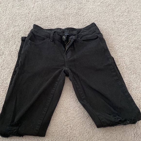 American eagle black jeans with knee destroy detail - Picture 2 of 3